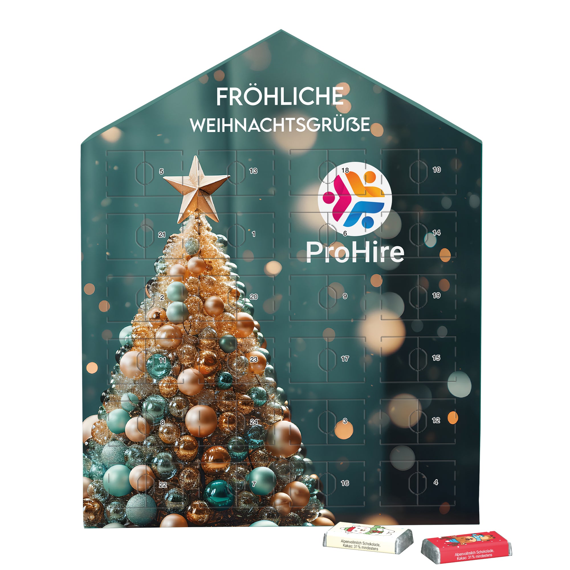 Huis adventskalender Alpenmelk chocolade