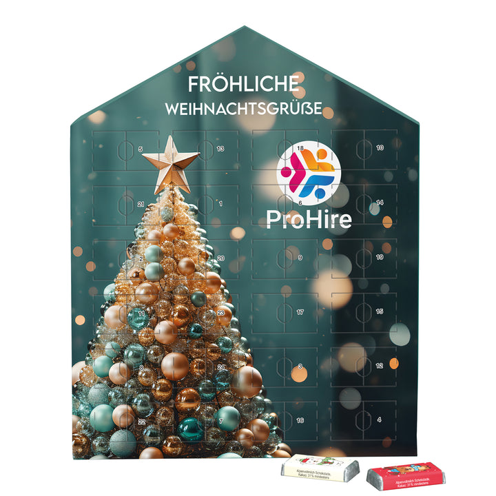 Huis adventskalender Alpenmelk chocolade