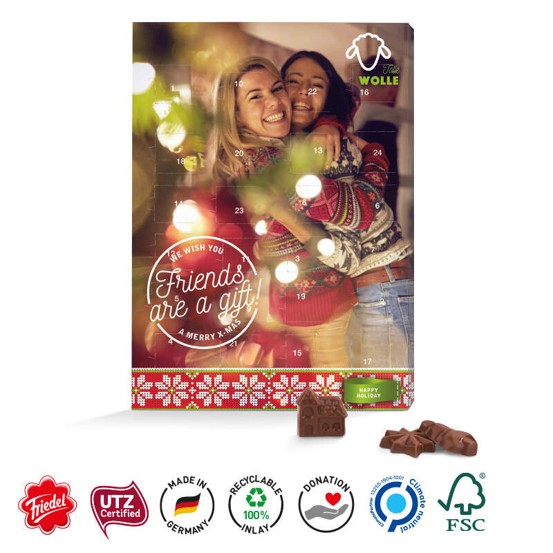 Wand adventskalender met chocolade custom made Full colour 13169