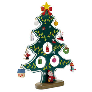 Houten kerstboom met decoratie 5271