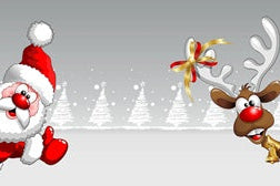 rendier en kerstman grappig