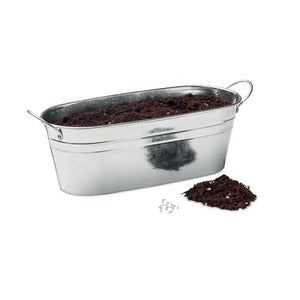 Zinken kuipje 3 zakjes MIX SEEDS zilver onbedrukt 13707