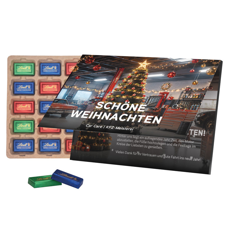 Sarotti adventskalender met omslag in liggend formaat